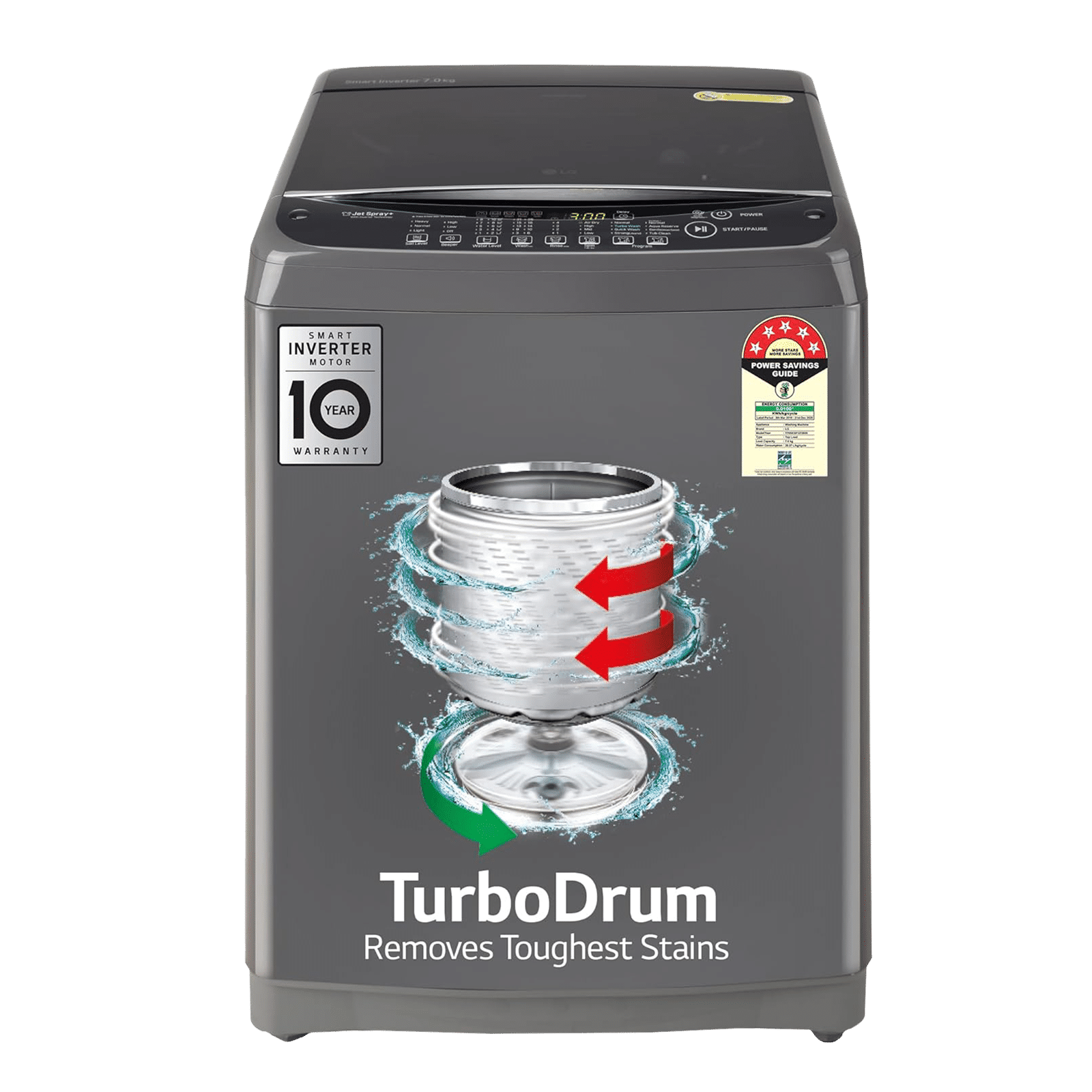 Lg turbo drum 7 deals kg washing machine